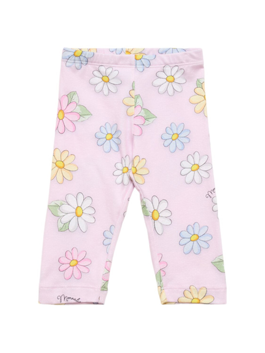 Monnalisa: Leggings in jersey stampato - Rosa - kids-girls_0 | Luisa Via Roma