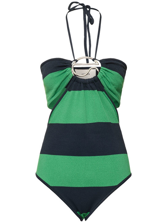 Coperni: Striped knit bodysuit - women_0 | Luisa Via Roma