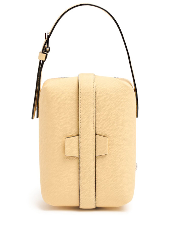 Valextra: New Tric Trac grained leather bag - Crema - women_0 | Luisa Via Roma