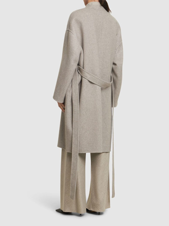 The Row: Ilde long cashmere coat - Light Beige - women_2 | Luisa Via Roma