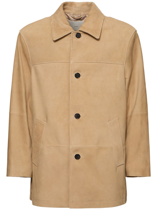 Dunst: Giacca unisex con bottoni - Camel Beige - men_0 | Luisa Via Roma