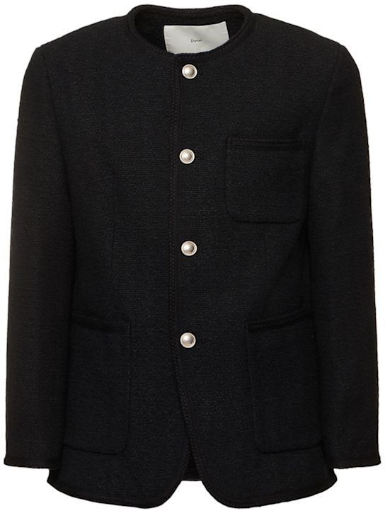 Dunst: Unisex oversize collarless tweed jacket - men_0 | Luisa Via Roma