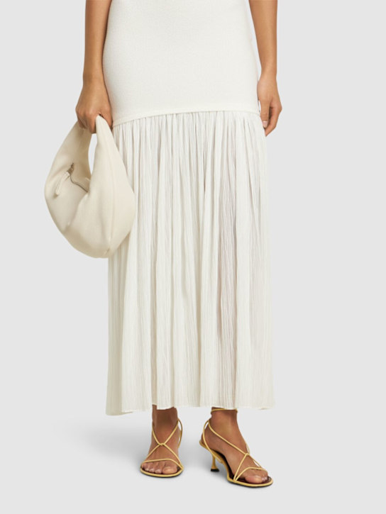 Proenza Schouler: 50mm Tee leather sandals - Butter - women_1 | Luisa Via Roma