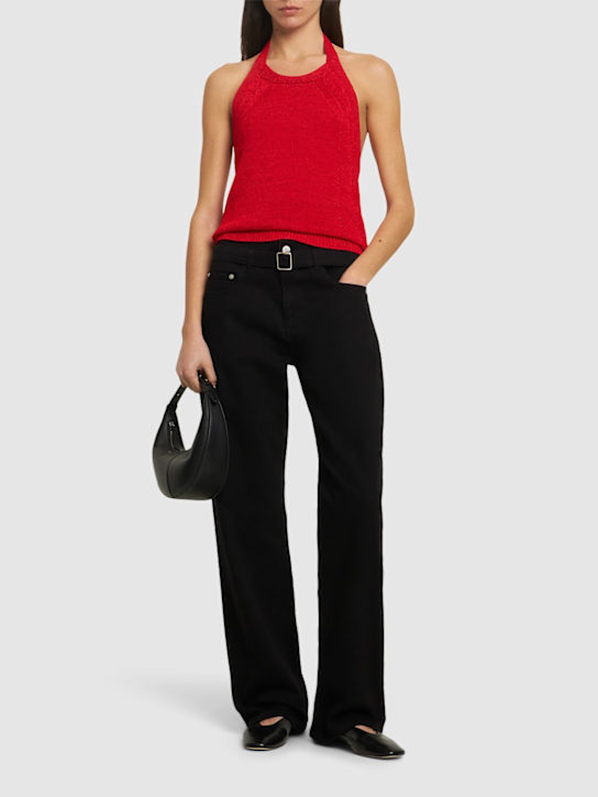 Proenza Schouler: Ellsworth straight denim high rise jeans - Black - women_1 | Luisa Via Roma
