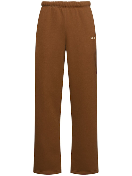 SOTF: コットン混紡スウェットパンツ - ブラウン - men_0 | Luisa Via Roma