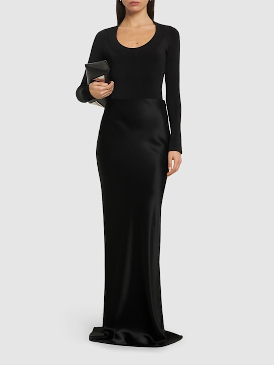 Valletta satin long skirt - Thumbnail 2
