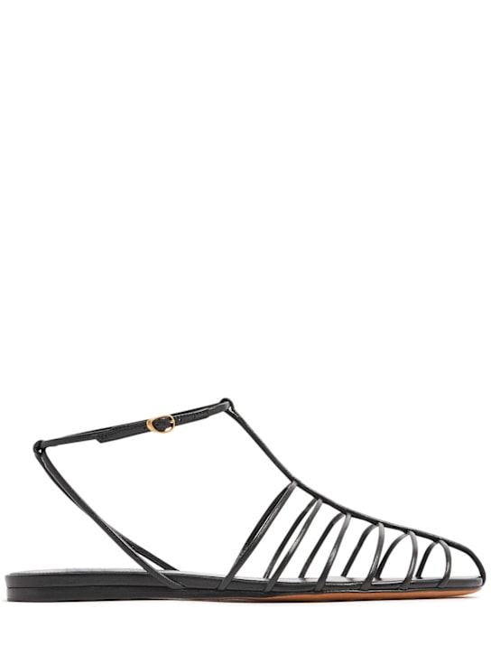 Proenza Schouler: 10mm Cage leather sandals - Black - women_0 | Luisa Via Roma