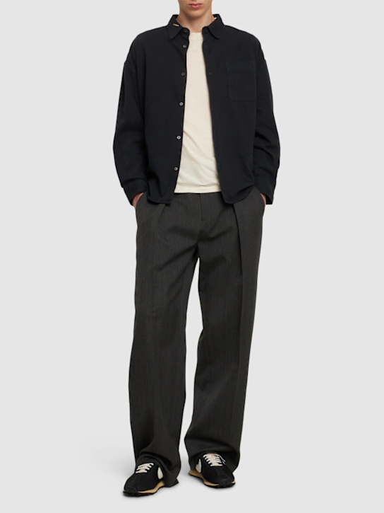 Frame: L/s relaxed denim shirt - Navy - men_1 | Luisa Via Roma