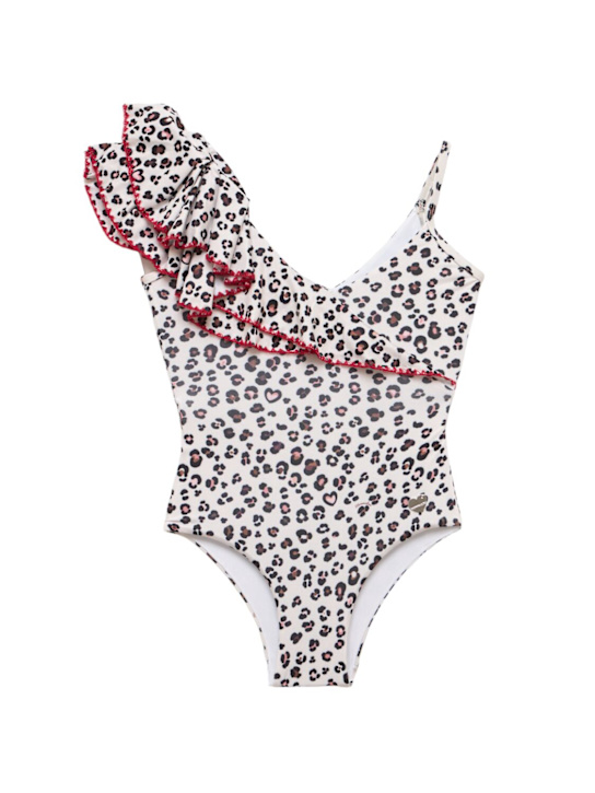 Monnalisa: Costume intero stampato / ruches - Multicolore - kids-girls_0 | Luisa Via Roma