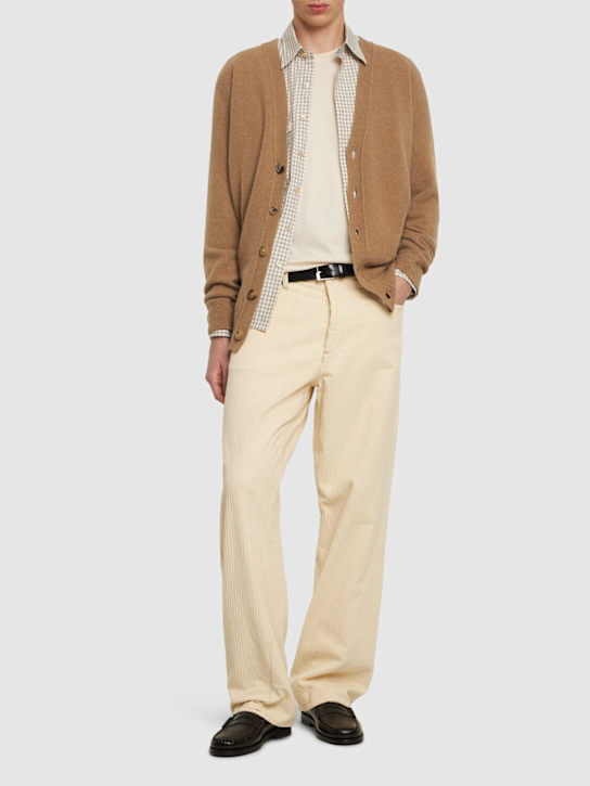 SUNFLOWER: Wide twisted corduroy pants - men_1 | Luisa Via Roma