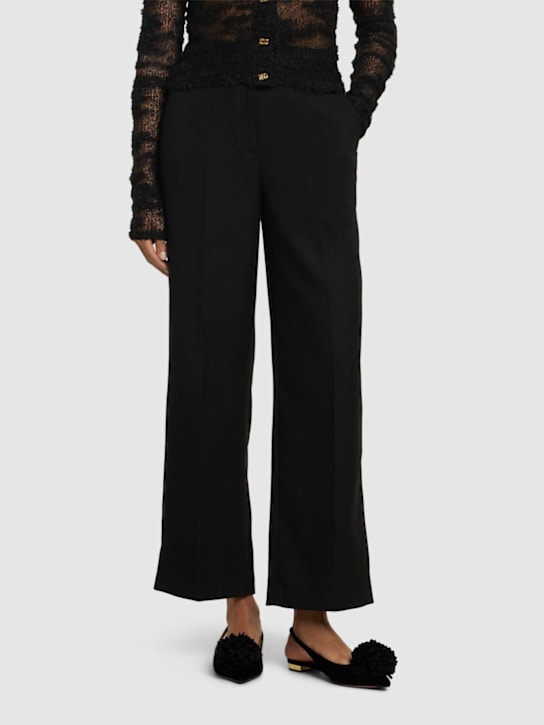 Aquazzura: 10mm Couturier slingback flats - Black - women_1 | Luisa Via Roma