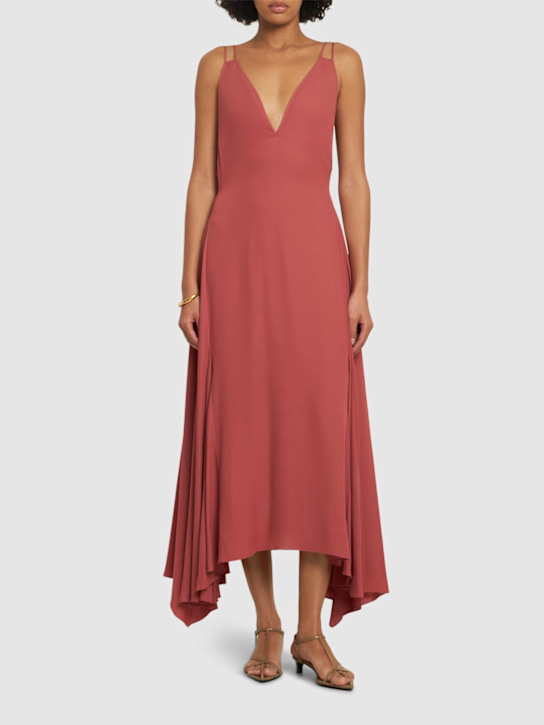 Silk blend long dress - Thumbnail 2