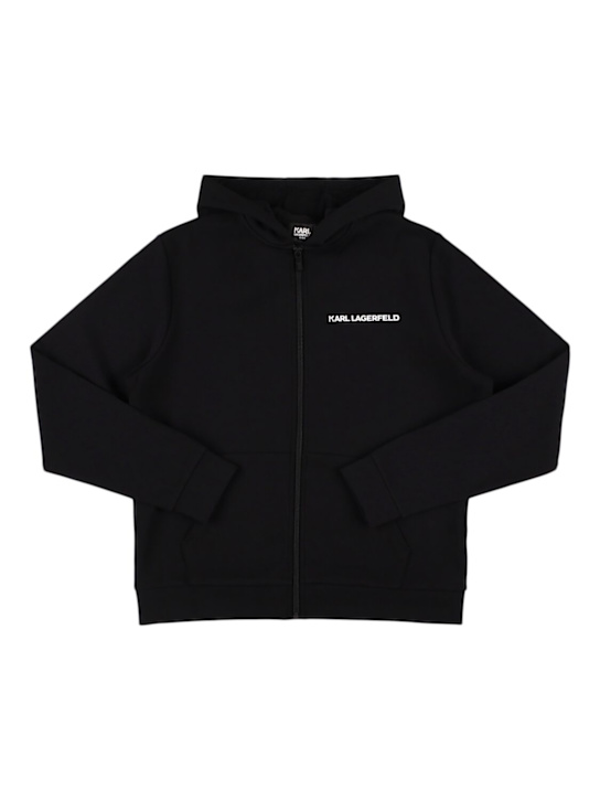 Karl Lagerfeld: コットンブレンドフーディー - kids-girls_0 | Luisa Via Roma