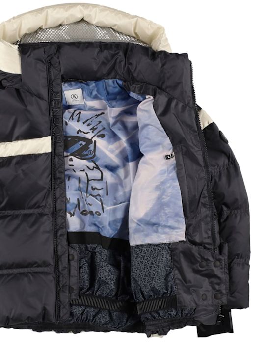 Bogner: Basti-D poly down ski jacket - Black/White - kids-boys_4 | Luisa Via Roma
