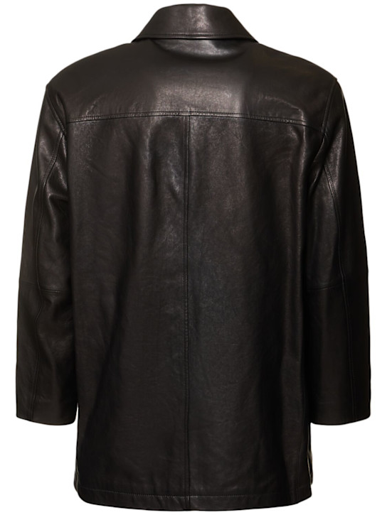 Dunst: Unisex leather jacket - Black - men_3 | Luisa Via Roma