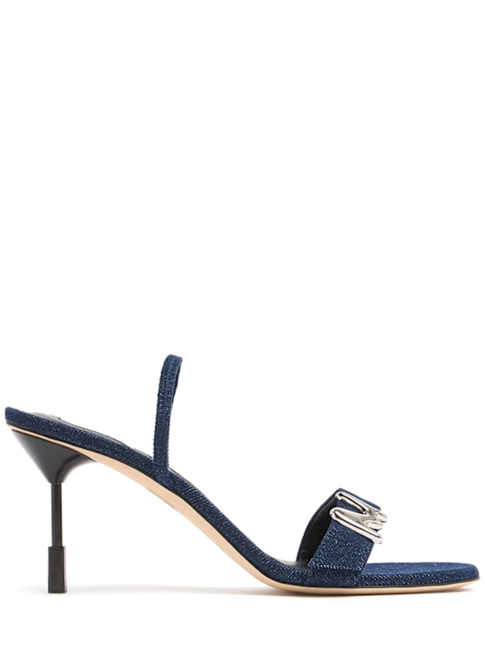 MSGM: 75mm Denim sandals - women_0 | Luisa Via Roma