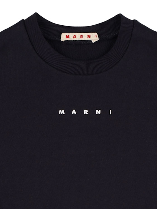 Marni Junior: コットンスウェットシャツ - ブルー - kids-girls_1 | Luisa Via Roma