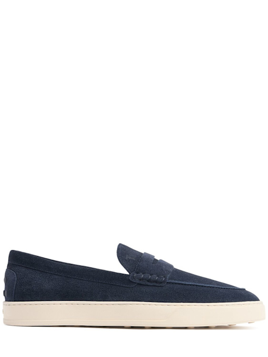 Tod's: Suede loafers - Galassia - men_0 | Luisa Via Roma