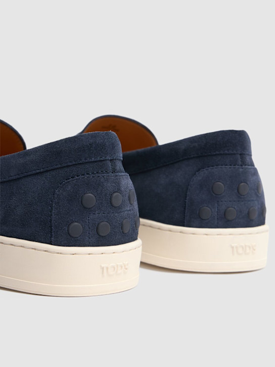 Tod's: Suede loafers - Galassia - men_5 | Luisa Via Roma