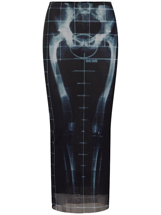 Squeletor printed mesh long skirt - Thumbnail 1