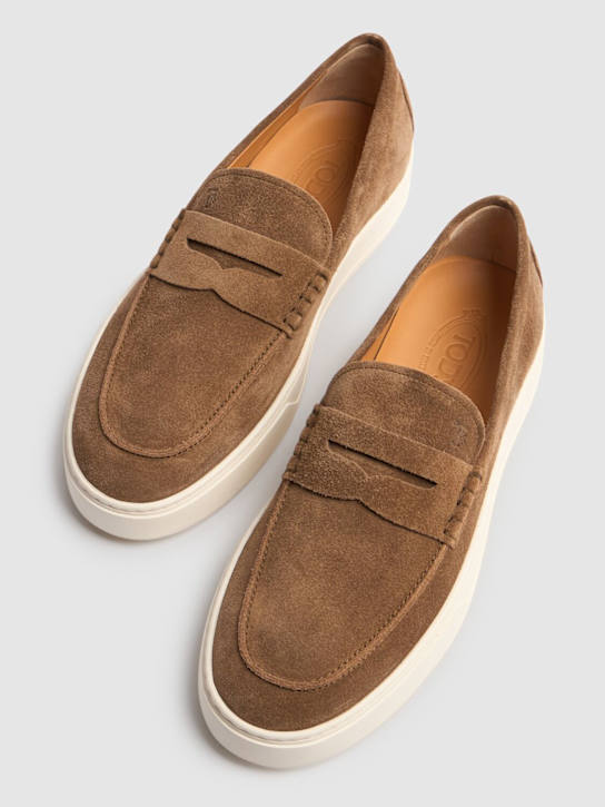 Tod's: Suede loafers - men_2 | Luisa Via Roma