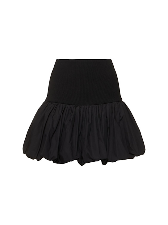 Bubble knit viscose blend mini skirt - Thumbnail 1