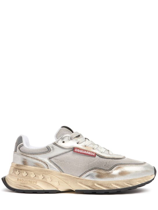 Dsquared2: Sprinter leather sneakers - White/Multi - women_0 | Luisa Via Roma