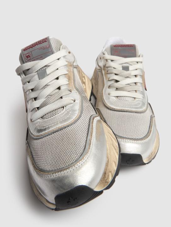 Dsquared2: Sprinter leather sneakers - White/Multi - women_2 | Luisa Via Roma