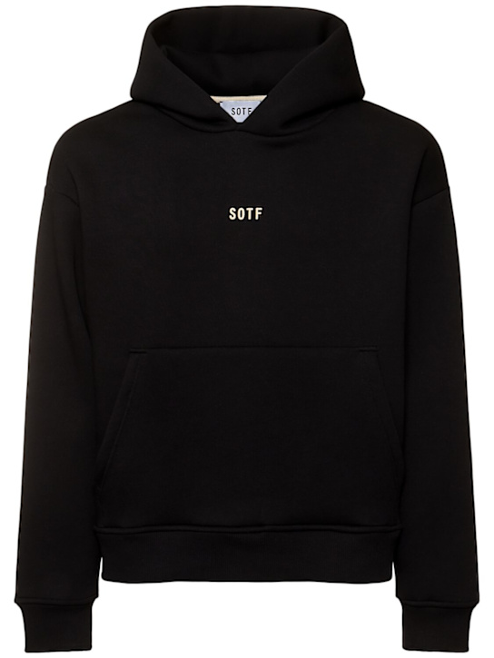 SOTF: コットンブレンドフーディー - ブラック - men_0 | Luisa Via Roma