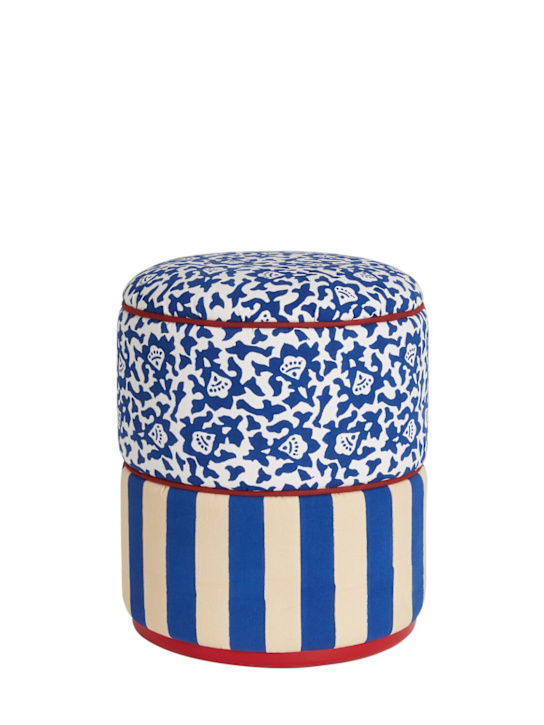 LISA CORTI: Nizam striped pouf - ecraft_0 | Luisa Via Roma