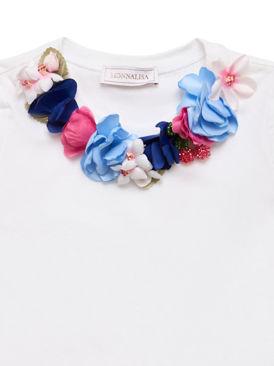 Monnalisa: T-shirt in jersey stampata - Bianco - kids-girls_1 | Luisa Via Roma