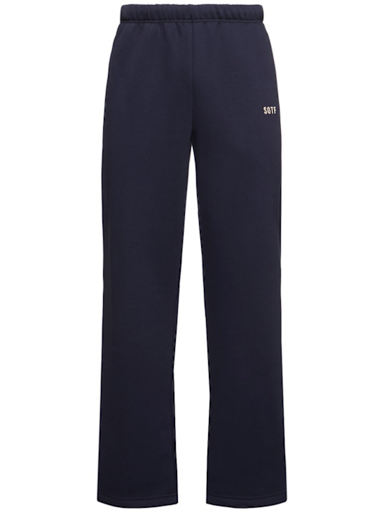 SOTF: コットン混紡スウェットパンツ - ネイビー - men_0 | Luisa Via Roma