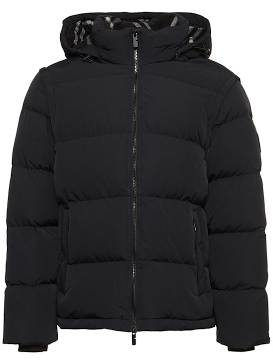 Burberry: Kurze Daunenjacke aus Nylon - men_0 | Luisa Via Roma