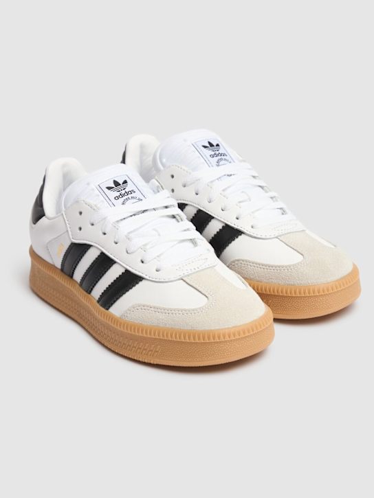 adidas Originals: Samba OG lace-up sneakers - White/Black - kids-boys_1 | Luisa Via Roma