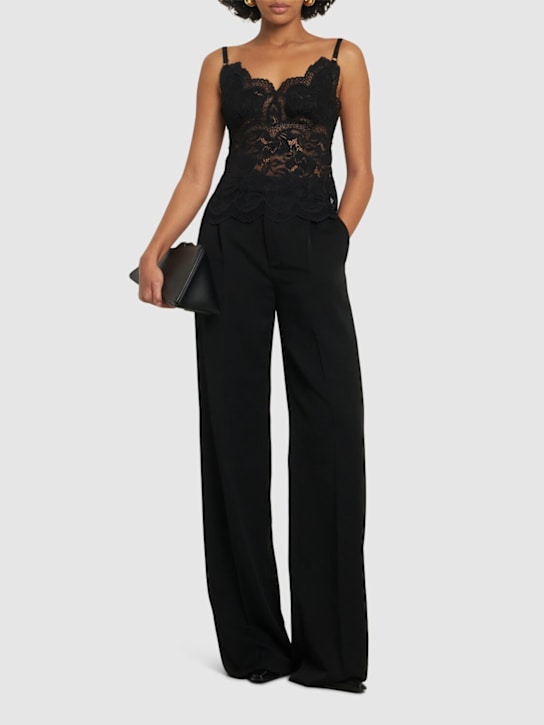 Rabanne: Lace top - Black - women_1 | Luisa Via Roma