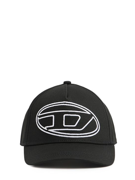 Diesel Kids: Logo cotton baseball hat - ブラック - kids-boys_0 | Luisa Via Roma