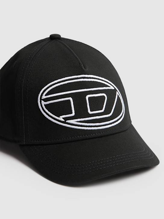 Diesel Kids: Logo cotton baseball hat - ブラック - kids-boys_1 | Luisa Via Roma