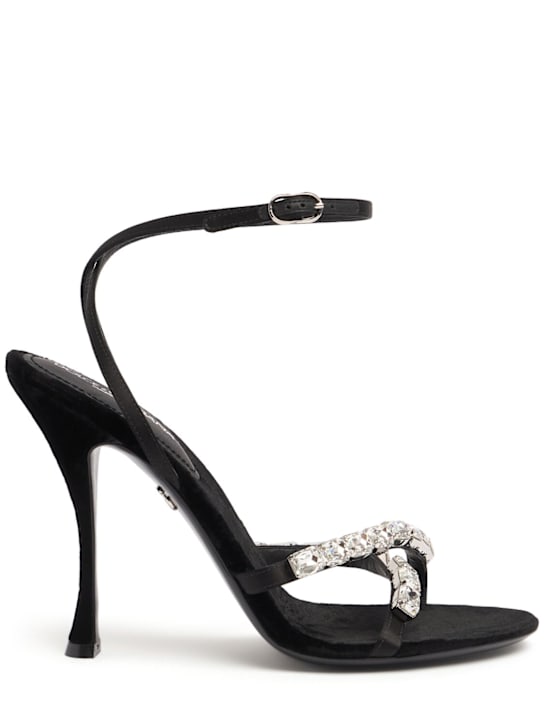105mm Velvet & crystal sandals - Thumbnail 1