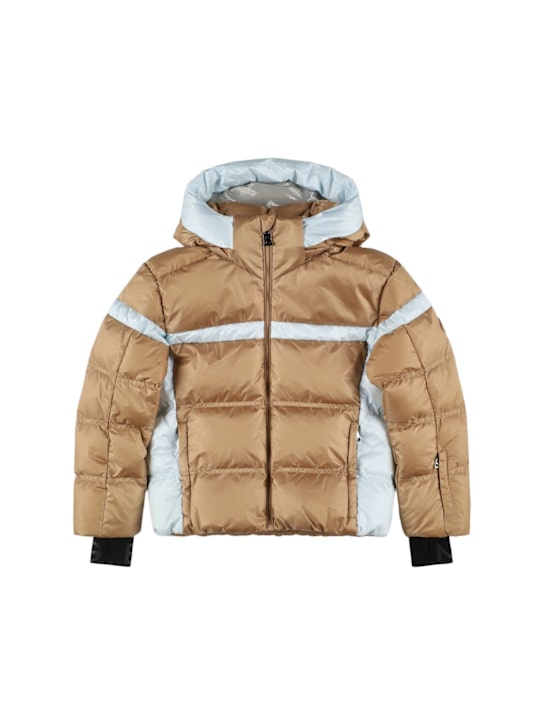 Bogner: Basti-D poly down ski jacket - Beige/Blue - kids-boys_0 | Luisa Via Roma