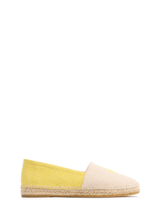 Etro: Cotton canvas espadrilles - White/Yellow - kids-boys_0 | Luisa Via Roma
