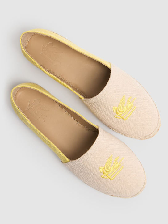 Etro: Cotton canvas espadrilles - White/Yellow - kids-boys_1 | Luisa Via Roma