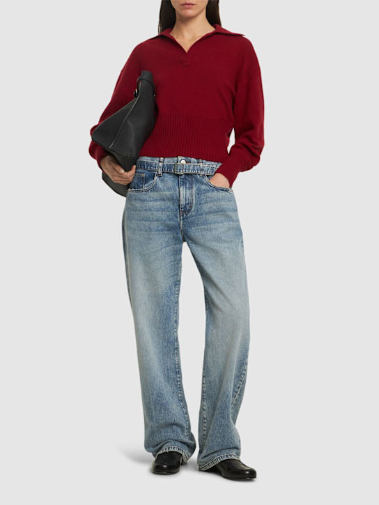 Proenza Schouler: Ellsworth denim wide jeans - Blue - women_1 | Luisa Via Roma