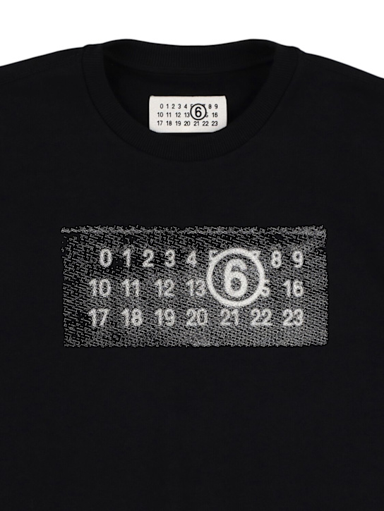 MM6 Maison Margiela: コットンスウェットシャツ - kids-girls_1 | Luisa Via Roma