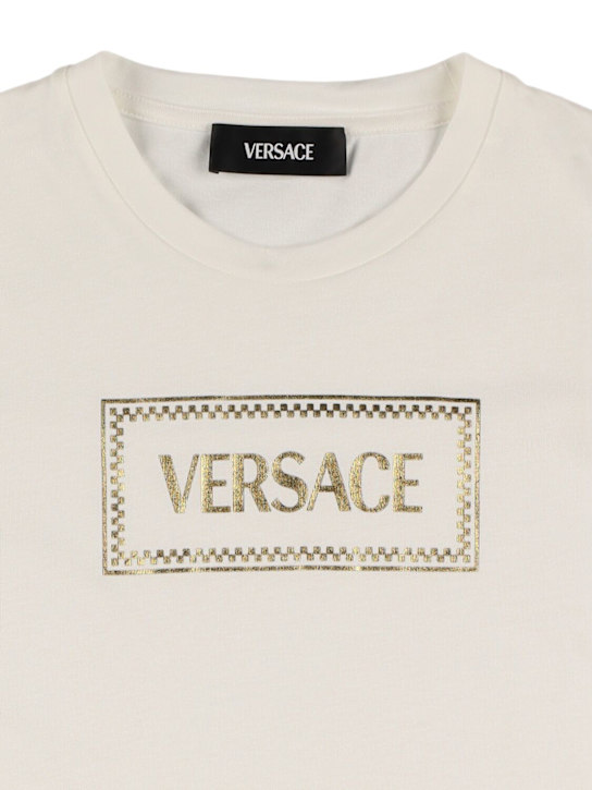 Versace: Printed cotton jersey t-shirt - kids-boys_1 | Luisa Via Roma