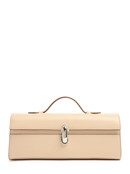 Savette: Slim Symmetry smooth leather bag - Bone - women_0 | Luisa Via Roma