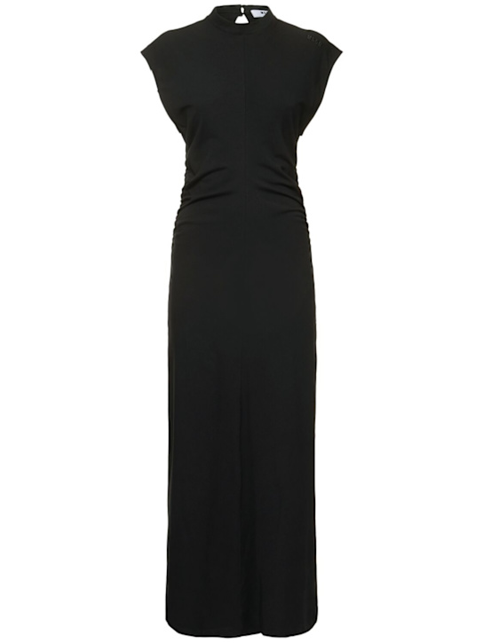 Draped jersey midi dress - Thumbnail 1