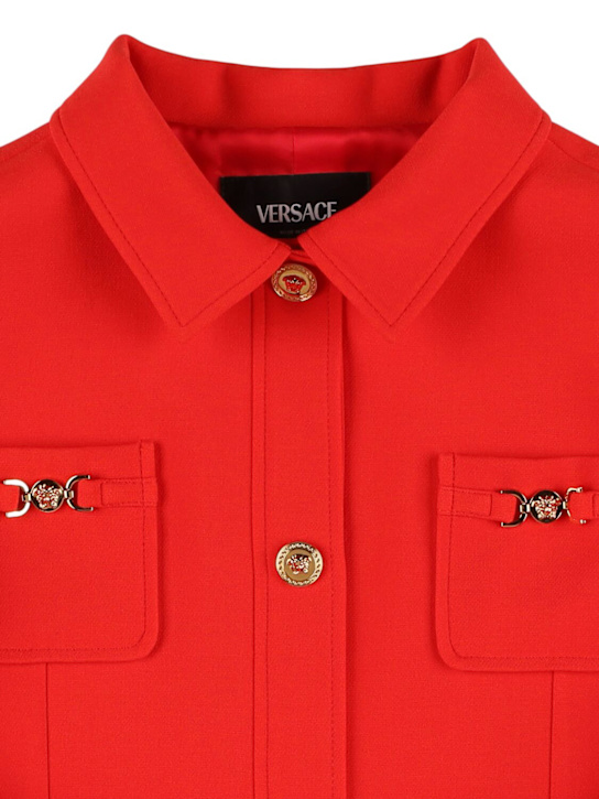 Versace: ストレッチカディジャケット - kids-girls_1 | Luisa Via Roma