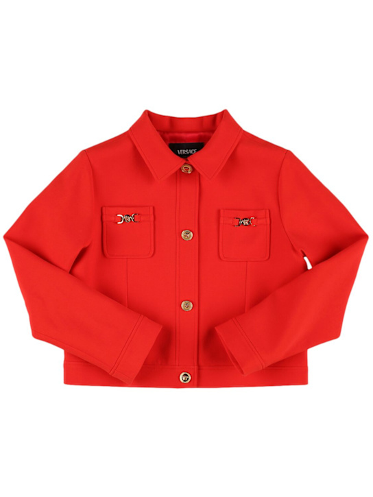 Versace: ストレッチカディジャケット - kids-girls_0 | Luisa Via Roma