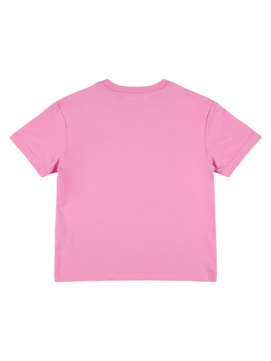 MSGM: Logo cotton jersey t-shirt - Pink - kids-boys_2 | Luisa Via Roma