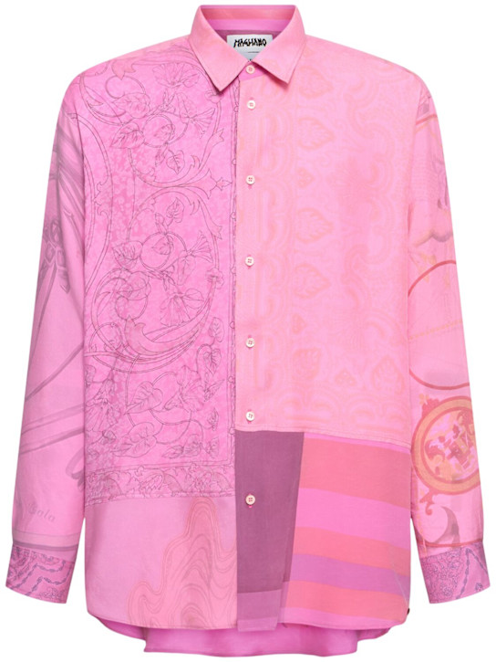 Magliano: Pink surplus silk shirt - Surplas Pink - men_0 | Luisa Via Roma